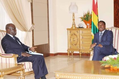 Rich results on Google's SERP when searching for 'Gnassingbé'